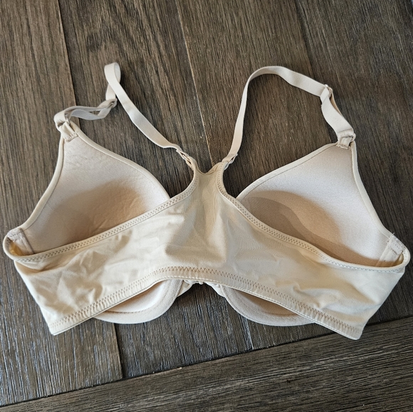 Maidenform front clasp soft racerback nude beige tee shirt bra 34C - Picture 2 of 3